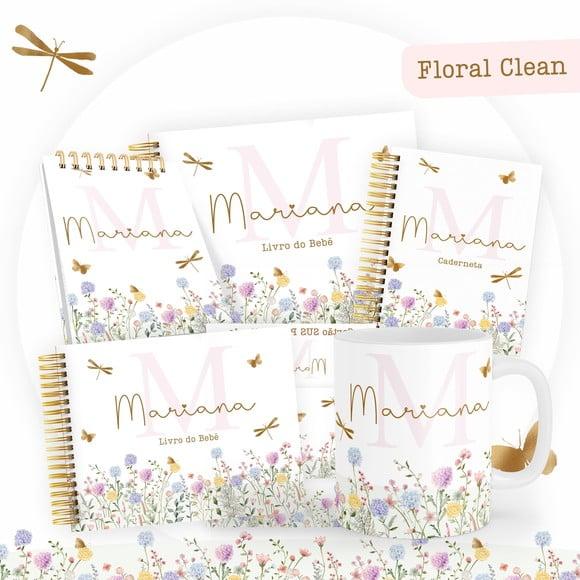 Arquivos Digitais Combo Encadernação Floral Clean