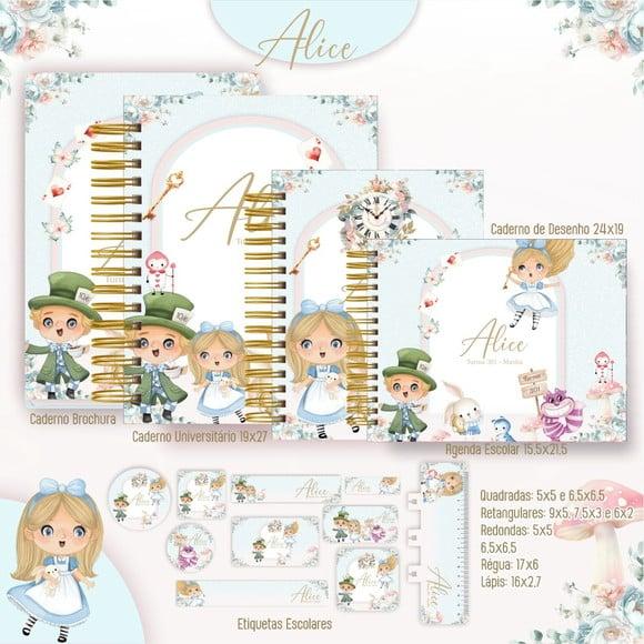 Aquivos Digitais Etiqueta Escolar Alice
