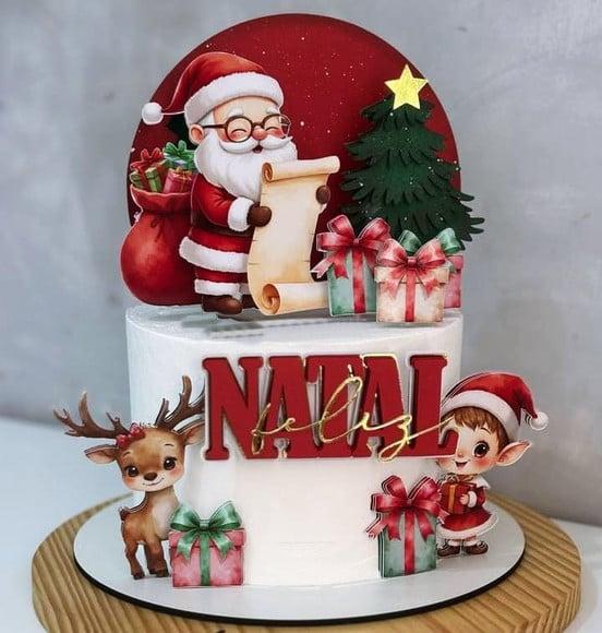 Arquivo de Corte Topo Natal Aquarela