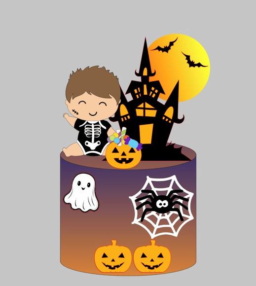 Arquivo de Corte Topo Bebê Halloween