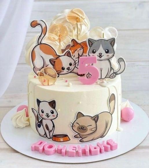 Arquivo de Corte Topo de Bolo Gatos