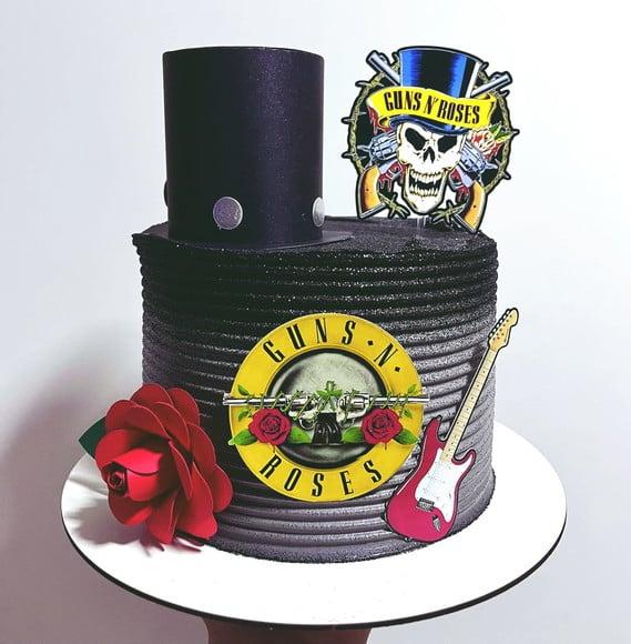 Arquivo Topo de Bolo Guns N' Roses