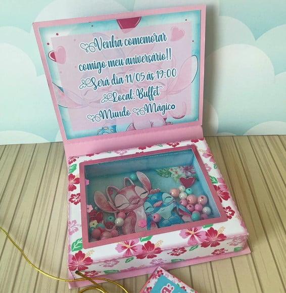 Arquivo de Corte Caixa Convite Lilo e Stitch