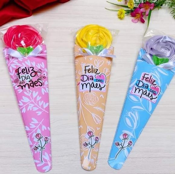 Arquivo de Corte Caixa Pirulito Dia das Mães
