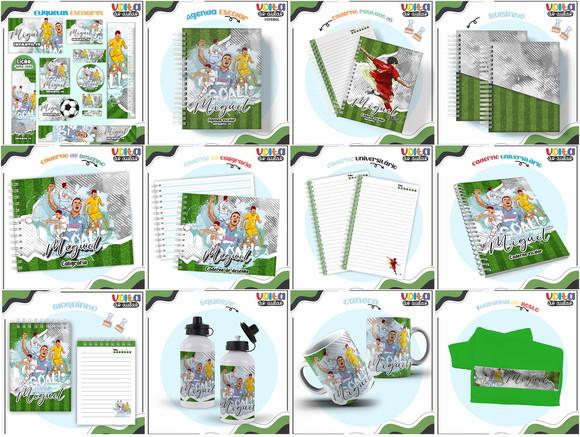 Arquivo de Corte Combo Etiqueta Escolar Futebol