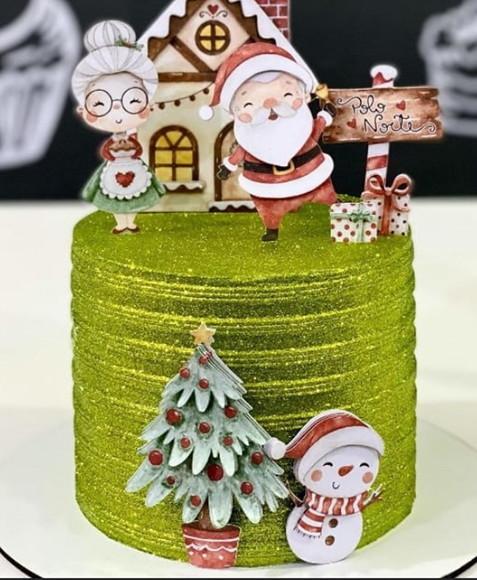 Arquivo de Corte Topo Natal Aquarela