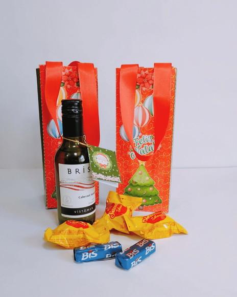 Arquivo de Corte Caixa Mini Vinho Natal