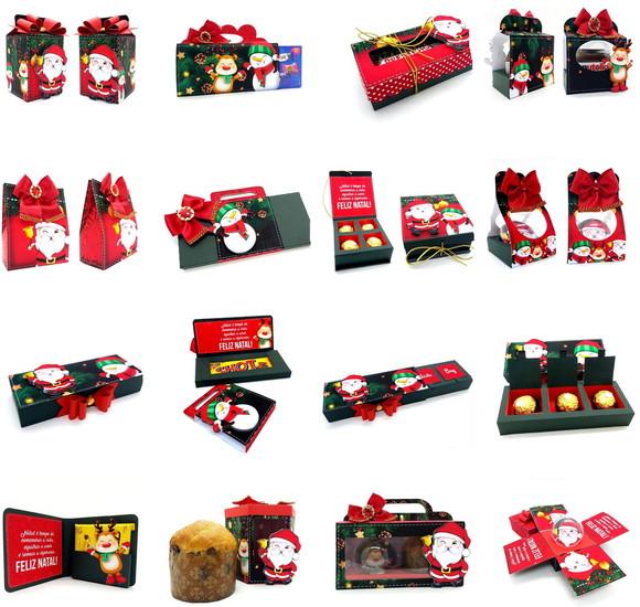 Arquivo de Corte Caixas Doces Natal em Studio e pdf