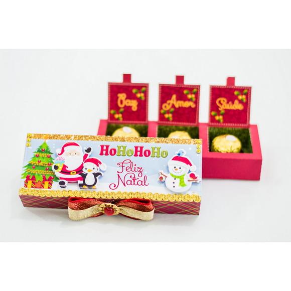Arquivo de Corte Caixa 3 Doces Natal em Studio e pdf