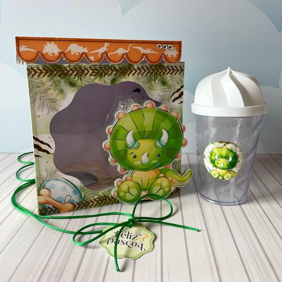 Arquivo de Corte Caixa Copo Dino Baby