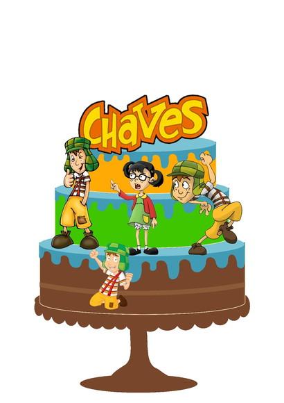 Arquivos de Corte Topo de Bolo Turma do Chaves