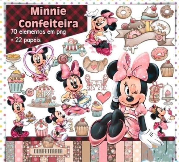 Kit Digital Minnie Confeiteira