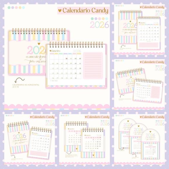 Arquivo Digital Pack Calendário Candy 2026