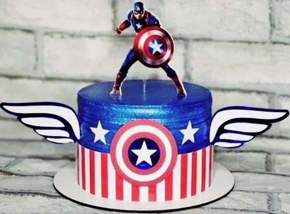 Arquivo De Corte Topo De Bolo Capitão America