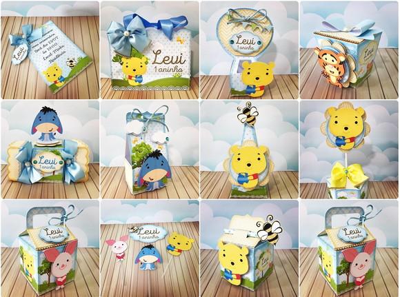 Arquivo de Corte Kit Ursinho Pooh Studio e pdf