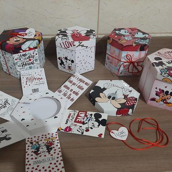 Arquivos de Corte Caixas Minnie e Mickey Dia dos Namorados