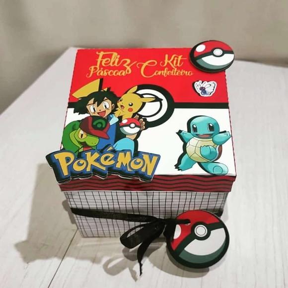 Arquivo de Corte Caixa Explosão Pokemon Páscoa