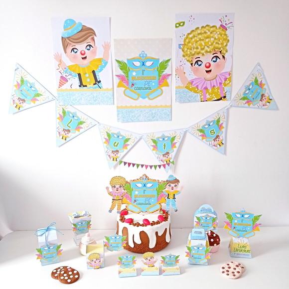 Arquivo de Corte Kit Carnaval Menino Studio e pdf