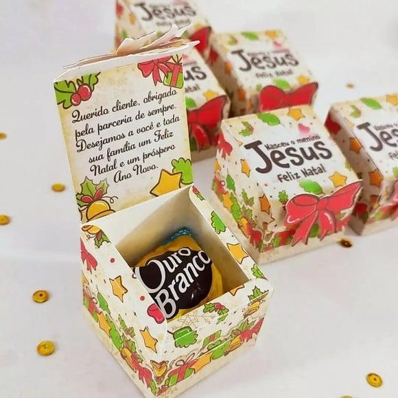 Arquivo de Corte Caixa Mensagem de Natal