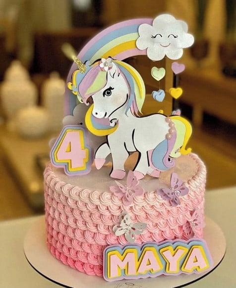Arquivo de corte topo unicornio em camadas