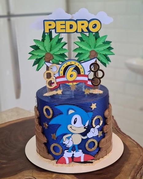 Arquivos de Corte Topo de Bolo Sonic