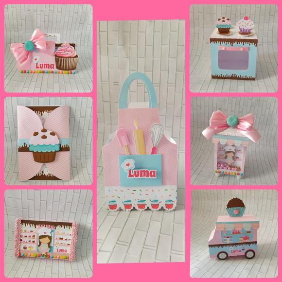 Arquivos de Corte Kit Confeitaria Menina