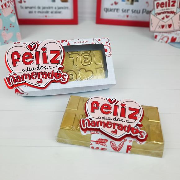 Arquivo de corte caixa barra de chocolate dia dos namorados