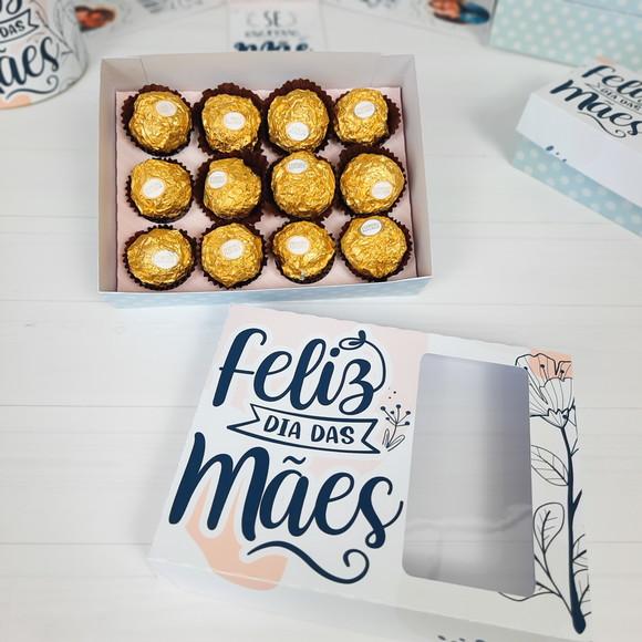 Arquivo de corte caixas para 12 doces dia das maes