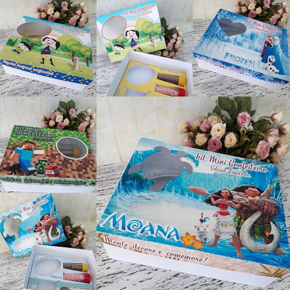 Arquivos de corte kit caixas mini confeiteiro