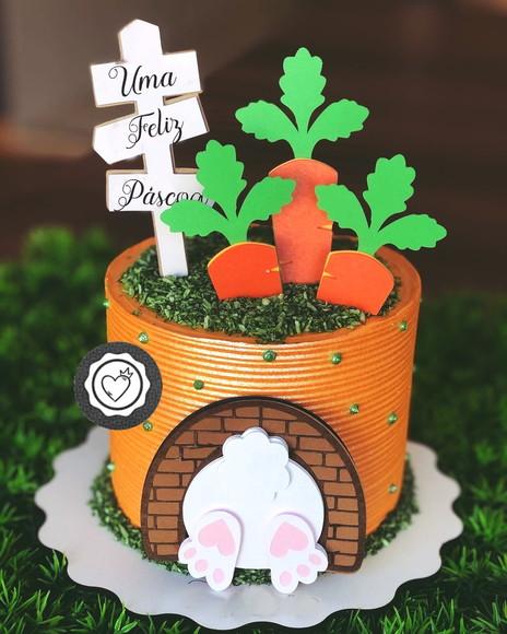 Arquivo de corte topo de bolo coelho de pascoa