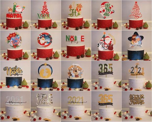 Arquivos de Corte Topos de Natal e Ano Novo pdf e Studio