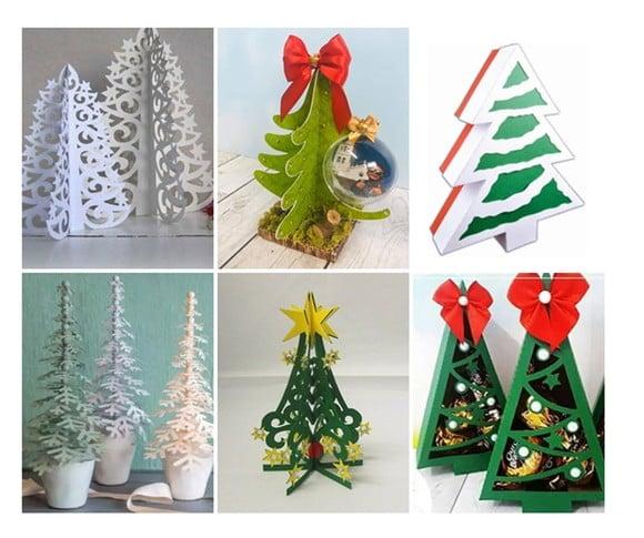 Arquivo de Corte Combo Árvores de Natal