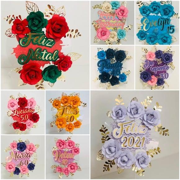 Arquivos de Corte Combo Topos Flores