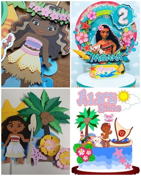 Arquivos de Corte Topos de Bolo Moana