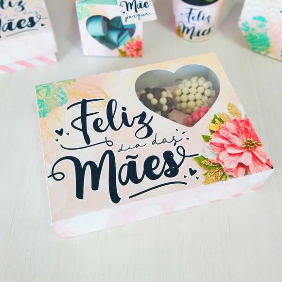 Arquivo de corte Caixas para 12 doces dia das Maes
