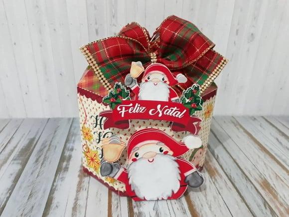 Arquivos de Corte Caixa Panetone 500g de Natal