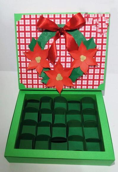 Arquivo de Corte Caixa para 20 Doces de Natal