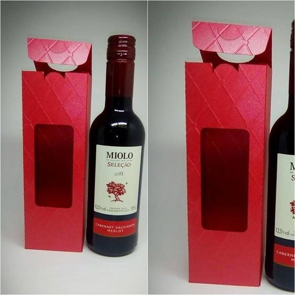 Arquivo de Corte caixa para mini vinho
