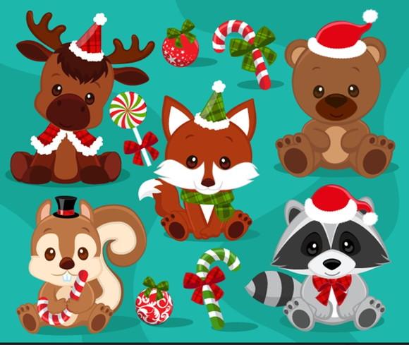Kit digitais animais natal