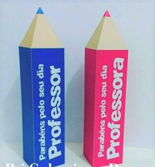 Arquivos de Corte Caixa Lapis 3d Dia dos Professores