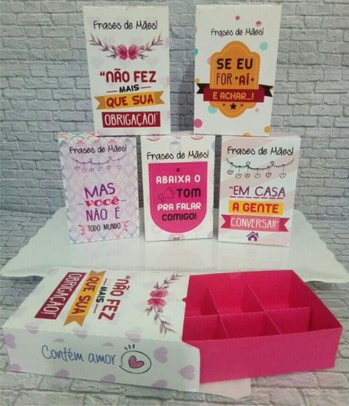 Arquivo de corte Caixas para 6 doces dia das Maes