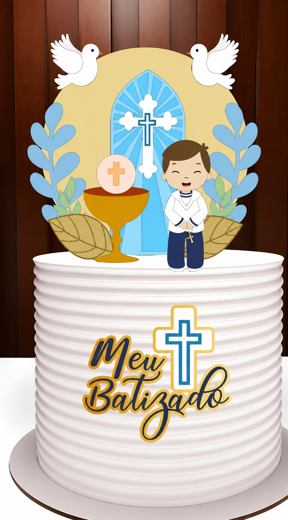 Arquivo de Corte topo Batizado Anjinho menino