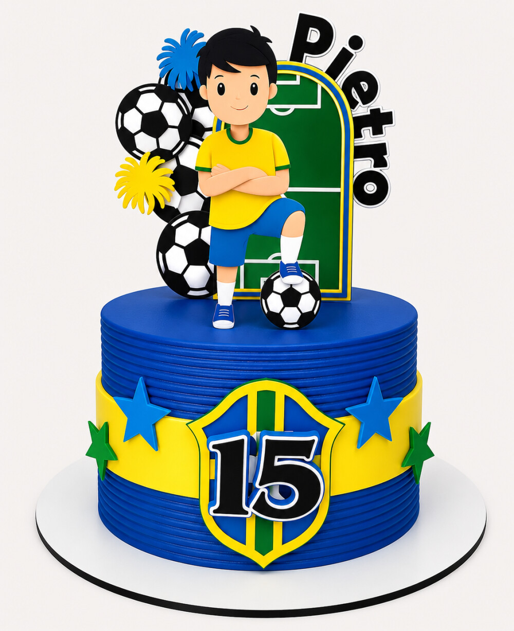 Topo de bolo menino copa mundial