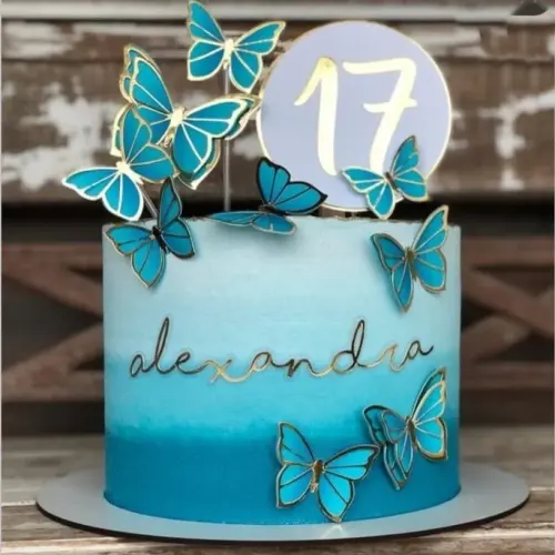 Arquivo de Corte Topo Borboletas Azuis