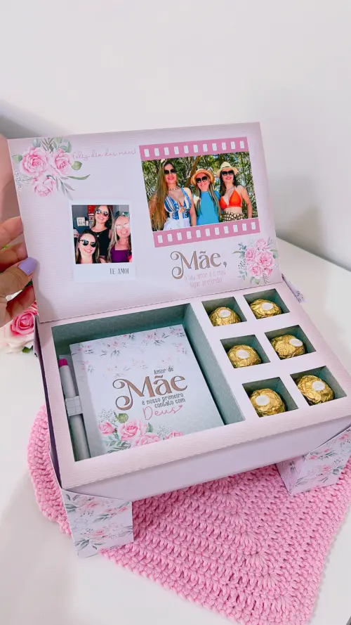 Arquivo de Corte caixa foto e doces dia das mães