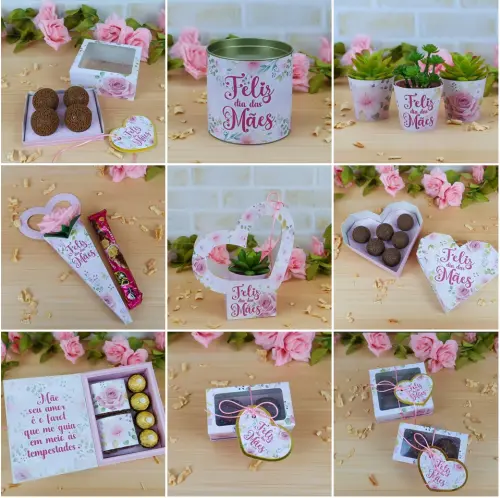 Arquivo de Corte kit dia das mães