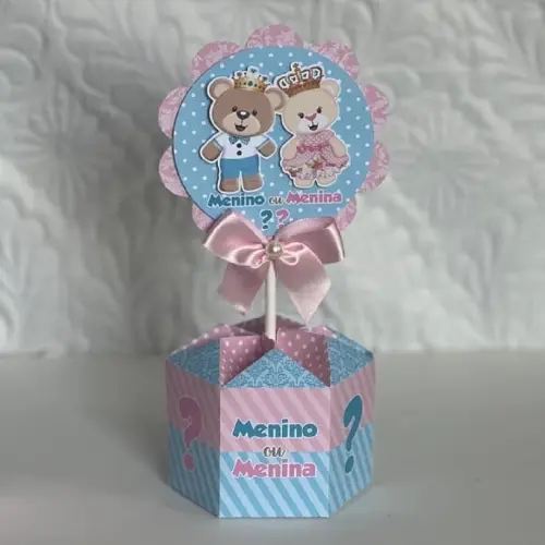 Aquivos de Corte Centro de Mesa Cha Revelação