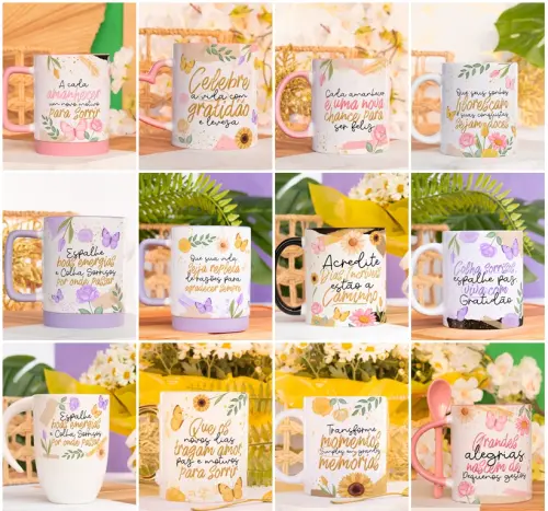 Arquivo Digital Artes para Canecas frases Motivacionais