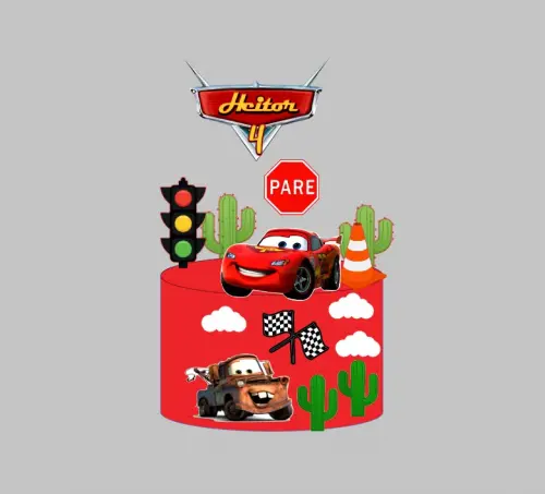 Topo de Bolo carros disney