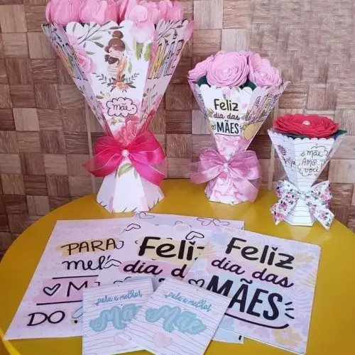 Arquivos de Corte Caixa Buque Dia das Mães